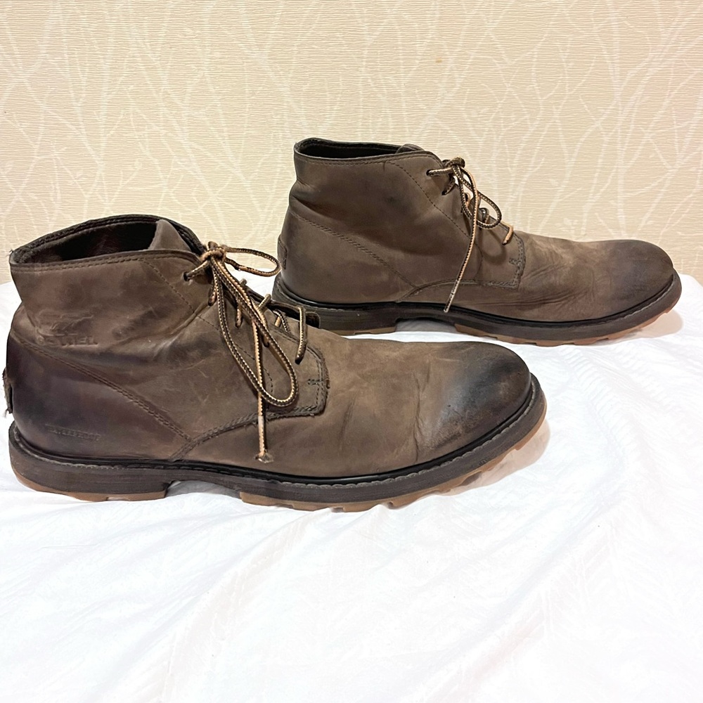 Sorel Brown Leather Ankle Boots - Picture 3 of 12